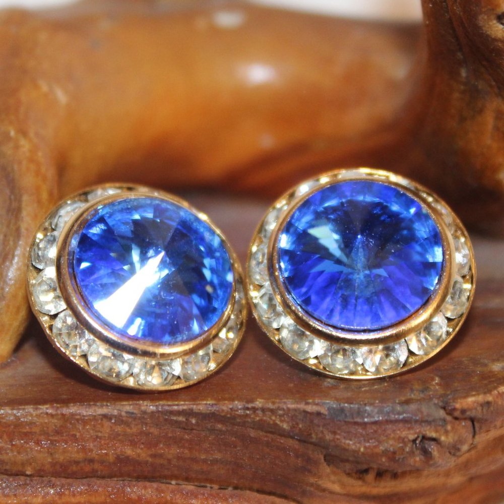 Blue rhinestone fashion Earrings